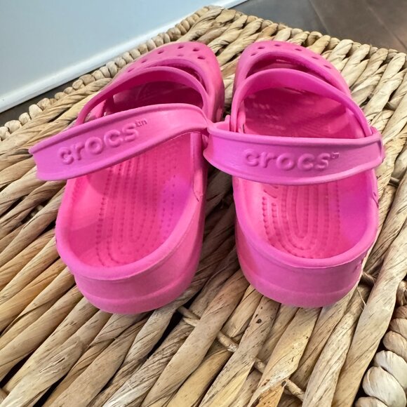 Crocs Shayna Mary Jane Pink Slip On Clogs Youth 3 Women's 5 Casual Shoe - Picture 4 of 5